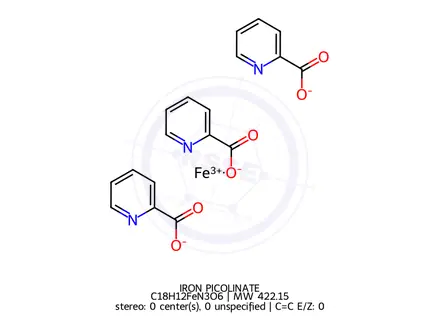 Chemical structure of IRON PICOLINATE