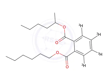 Chemical structure of n-Hexyl Sec-Hexyl Phthalate-d4