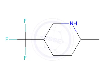 Chemical structure of 2-methyl-5-(trifluoromethyl)piperidine