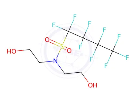 Chemical structure of 1,1,2,2,3,3,4,4,4-Nonafluoro-N,N-bis(2-hydroxyethyl)butane-1-sulfonamide