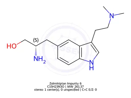 Chemical structure of Decarbonyl ZolMitriptan Dihydrochloride