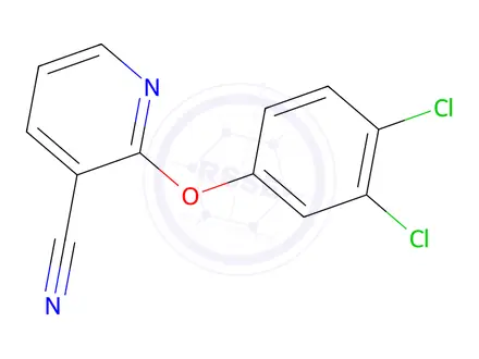 Chemical structure of 2-(3,4-Dichlorophenoxy)nicotinonitrile