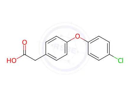 Chemical structure of 2-(4-(4-Chlorophenoxy)phenyl)acetic Acid