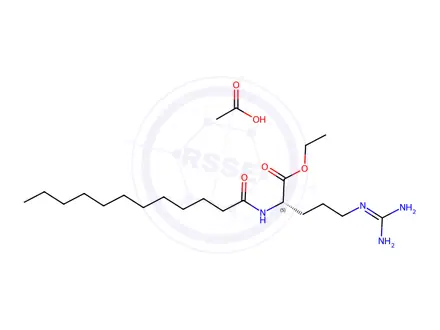 Chemical structure of Ethyl dodecanoyl-L-argininate