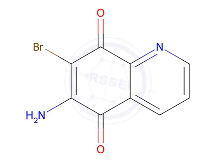 Chemical structure of 6-amino-7-bromo-5,8-dihydroquinoline-5,8-dione