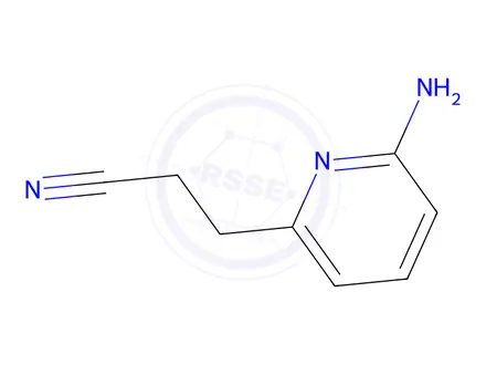 Chemical structure of 2-Pyridinepropanenitrile,6-amino-(9CI)