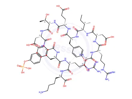 Chemical structure of Insulin receptor (1142-1153), pTyr1150