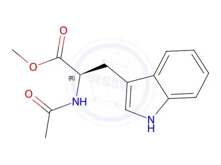 Chemical structure of (R)-methyl 2-acetamido-3-(1H-indol-3-yl)propanoate