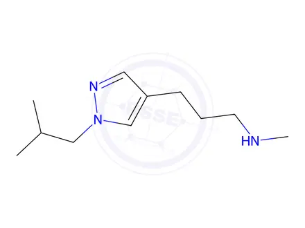 Chemical structure of Methyl({3-[1-(2-methylpropyl)-1h-pyrazol-4-yl]propyl})amine