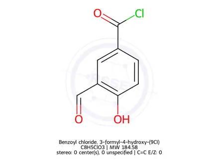 Chemical structure of Benzoyl chloride, 3-formyl-4-hydroxy-(9CI)