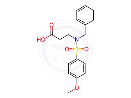 Chemical structure of 3-(n-Benzyl4-methoxybenzenesulfonamido)propanoic acid