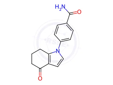 Chemical structure of Benzamide, 4-(4,5,6,7-tetrahydro-4-oxo-1H-indol-1-yl)-
