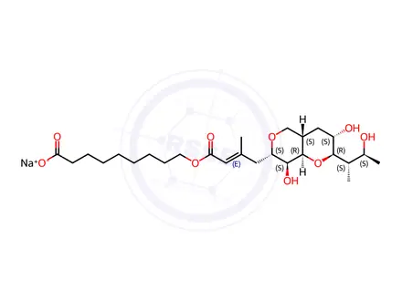 Chemical structure of 2H,5H-Pyrano[4,3-b]pyranyl Mupirocin Sodium Impurity