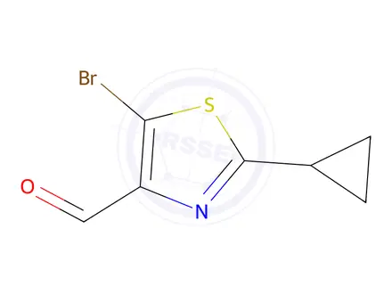 Chemical structure of 5-Bromo-2-cyclopropylthiazole-4-carbaldehyde