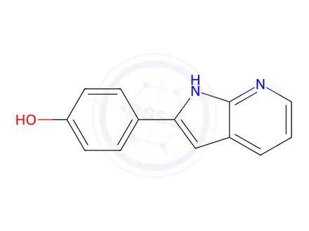 Chemical structure of 4-(1H-Pyrrolo[2,3-b]pyridin-2-yl)phenol