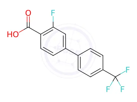 Chemical structure of 2-Fluoro-4-(4-trifluoromethylphenyl)benzoic acid