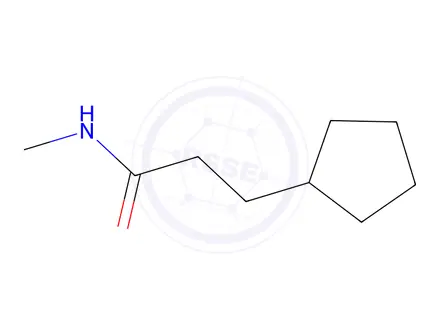 Chemical structure of Cyclopentanepropanamide, N-methyl-(9CI)