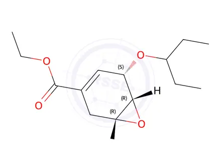 Chemical structure of Ethyl (1R,5S,6R)-5-(pentan-3-yloxy)-7-oxabicyclo[4.1.0]hept-3-ene-3-carboxylate