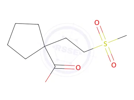 Chemical structure of 1-(2-(Methylsulfonyl)ethyl)cyclopentane-1-carboxylic acid