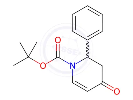 Chemical structure of 4-Oxo-2-phenyl-3,4-dihydro-2H-pyridine-1-carboxylic acid tert-butyl ester