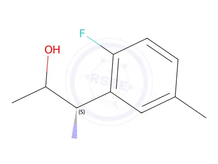 Chemical structure of (1S)-1-amino-1-(2-fluoro-5-methylphenyl)propan-2-ol