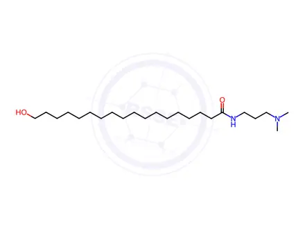 Chemical structure of N-[3-(dimethylamino)propyl]-C-hydroxyoctadecan-1-amide