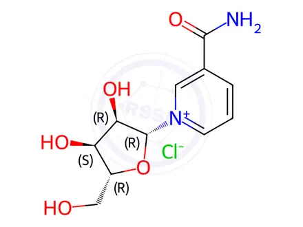 Chemical structure of Nicotinamide Riboside Chloride