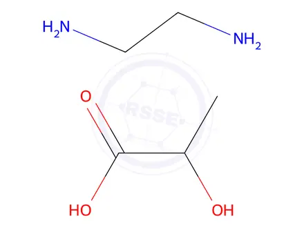 Chemical structure of lactic acid, compound with ethylenediamine