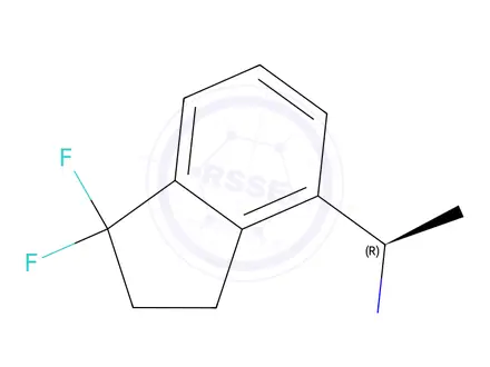 Chemical structure of (R)-1-(1,1-Difluoro-2,3-dihydro-1H-inden-4-yl)ethan-1-amine