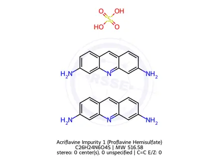Chemical structure of Acriflavine Impurity 1 (Proflavine Hemisulfate)