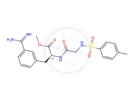 Chemical structure of N(alpha)-tosylglycyl-3-amidinophenylalanine methyl ester