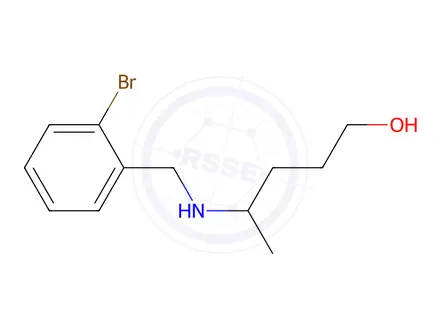 Chemical structure of 4-{[(2-bromophenyl)methyl]amino}pentan-1-ol