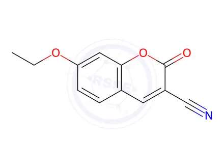 Chemical structure of 3-Cyano-7-ethoxycoumarin