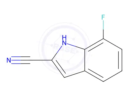 Chemical structure of 7-Fluoro-1H-indole-2-carbonitrile