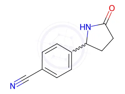 Chemical structure of 4-(5-Oxopyrrolidin-2-yl)benzonitrile
