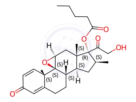 Chemical structure of 16 Beta-Methyl epoxide-17-valerate