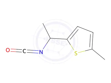 Chemical structure of 2-(1-isocyanatoethyl)-5-methylthiophene