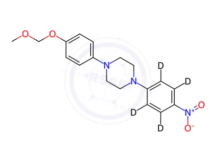 Chemical structure of 1-(4-O-Methoxymethyl-4-hydroxyphenyl)-4-(4-nitrophenyl)piperazine-d4