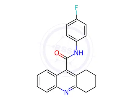 Chemical structure of N-(4-Fluorophenyl)-1,2,3,4-tetrahydroacridine-9-carboxamide