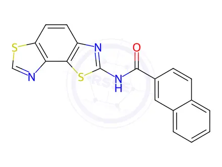Chemical structure of N-Benzo[1,2-d:3,4-d']bisthiazol-2-yl-2-naphthalenecarboxamide