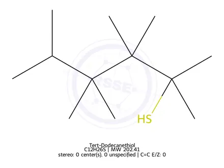 Chemical structure of Tert-Dodecanethiol