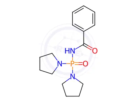 Chemical structure of N-(Di(pyrrolidin-1-yl)phosphoryl)benzamide