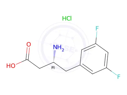 Chemical structure of (R)-3-Amino-4-(3,5-difluoro-phenyl)-butyric acid.HCl