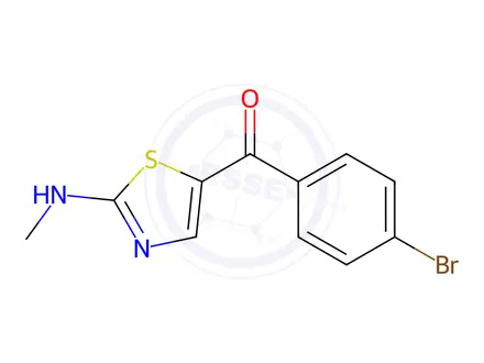 Chemical structure of (4-Bromophenyl)(2-(methylamino)thiazol-5-yl)methanone