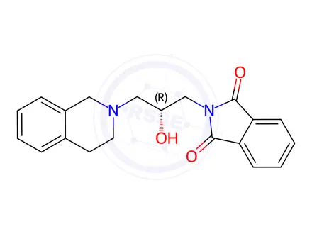 Chemical structure of (R)-2-(3-(3,4-dihydroisoquinolin-2(1H)-yl)-2-hydroxypropyl)isoindoline-1,3-dione