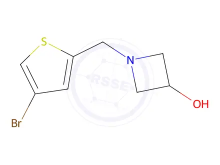Chemical structure of 1-[(4-bromothiophen-2-yl)methyl]azetidin-3-ol