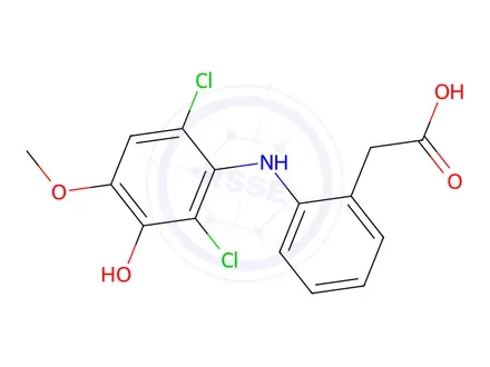 Chemical structure of 3'-Hydroxy-4'-methoxydiclofenac
