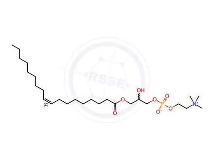 Chemical structure of 2-[hydroxy-[2-hydroxy-3-[(E)-octadec-9-enoyl]oxy-propoxy]phosphoryl]oxyethyl-trimethyl-azanium