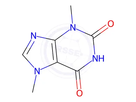 Chemical structure of theobromine