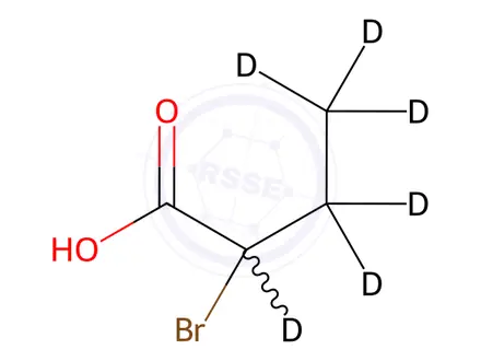 Chemical structure of (+/-)-2-Bromobutyric-2,3,3,4,4,4-d6 acid
